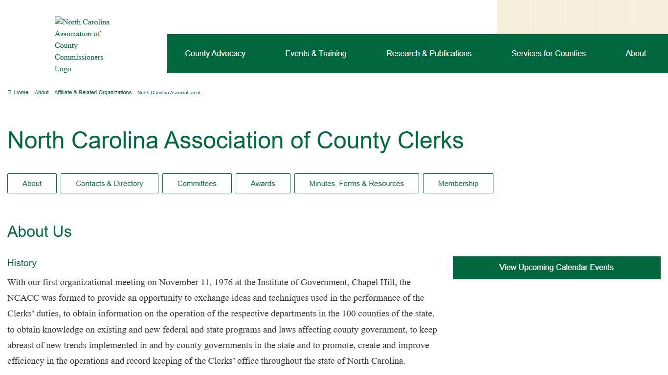North Carolina Association of County Clerks - North Carolina Association of County Commissioners : North Carolina Association of County Commissioners