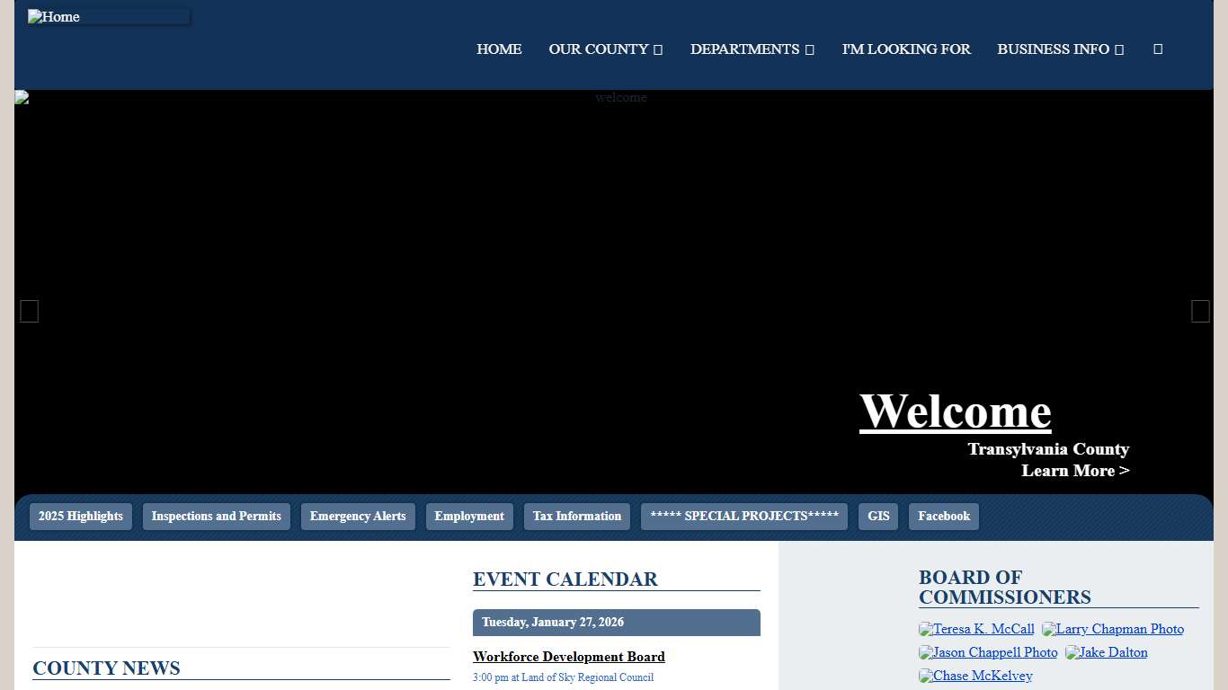 Welcome to Transylvania County